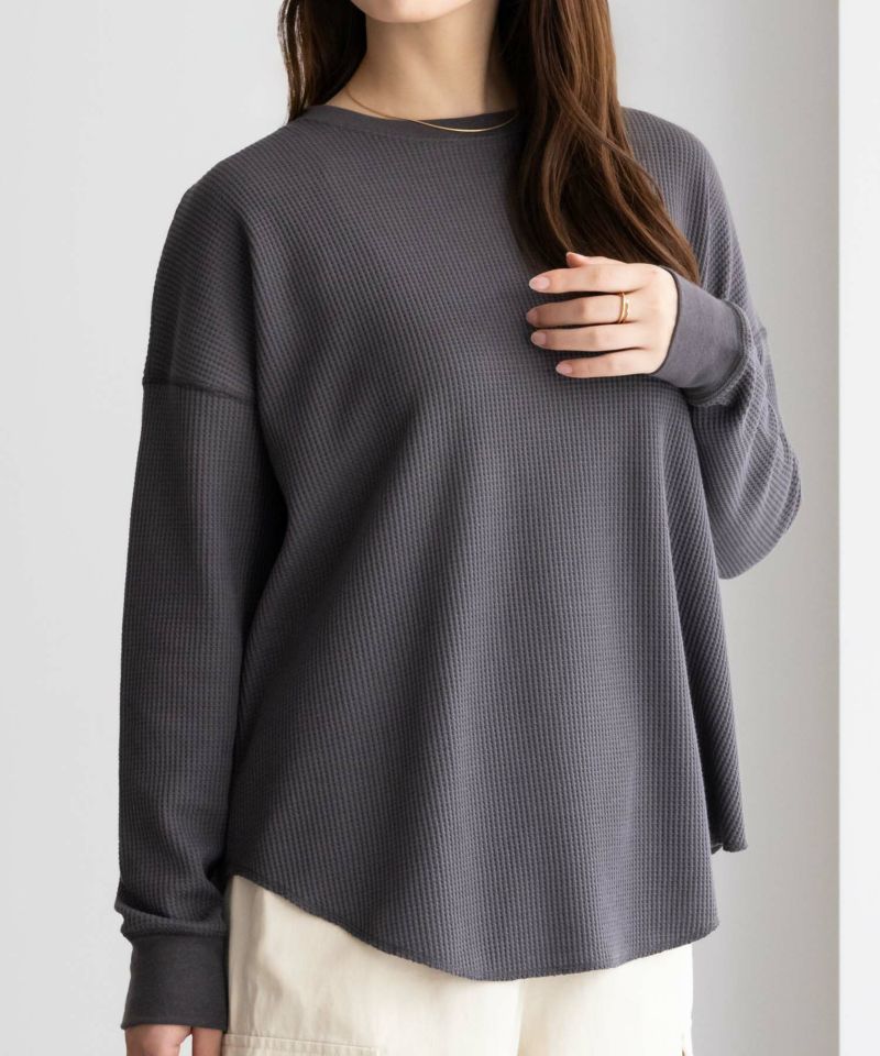 nAvy ワッフル長袖Tシャツ レディース ネコポス 対応商品商品画像-1