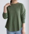 NAVY ワッフル長袖Tシャツ レディース ネコポス 対応商品