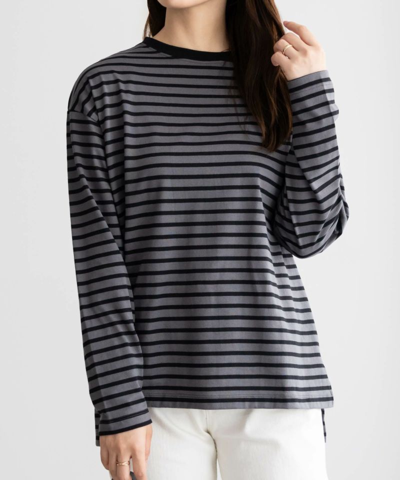nAvy ボーダー長袖Tシャツ レディース ネコポス 対応商品商品画像-2