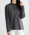 NAVY ボーダー長袖Tシャツ レディース ネコポス 対応商品