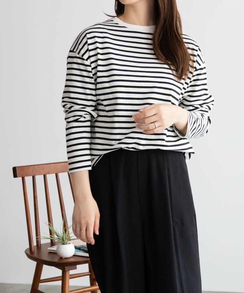 MADISONBLUE/マディソンブルー】 MARINE BORDER B/N L/S Tシャツ