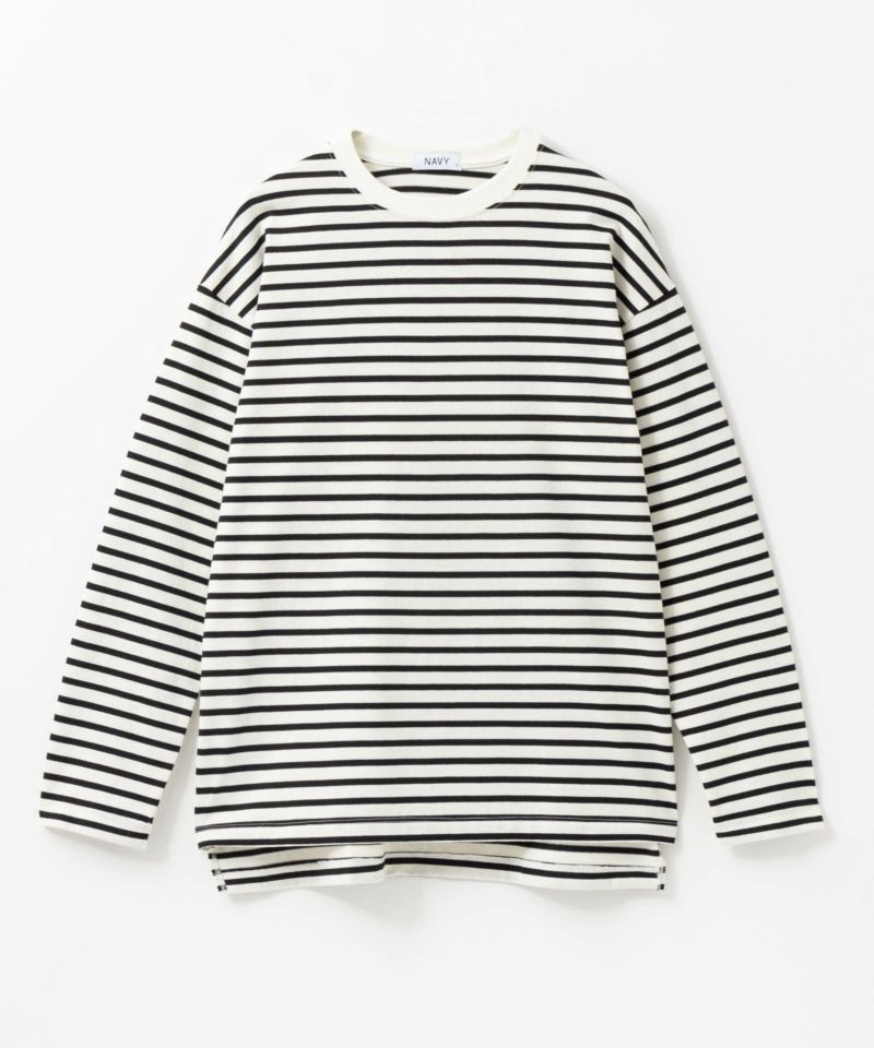 nAvy ボーダー長袖Tシャツ レディース