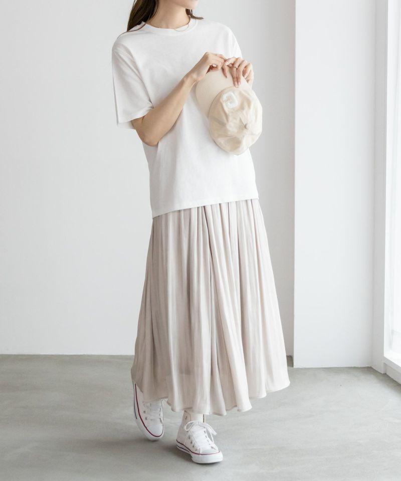 NAVY  抗菌加工 ベーシッククルーTシャツ レディース メール便 対応商品商品画像-4