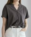 NAVY 抗菌加工 スキッパーTシャツ レディース ネコポス 対応商品