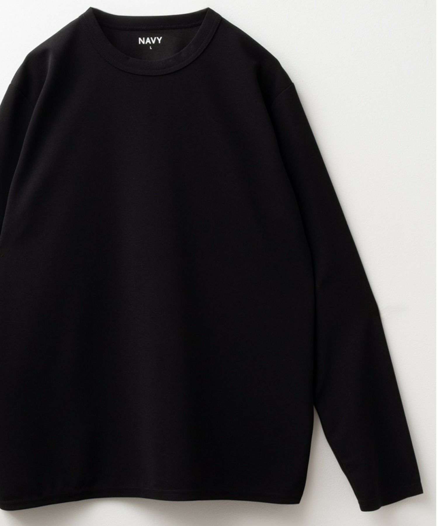 NAVY ジョーゼット長袖Tシャツ メンズ