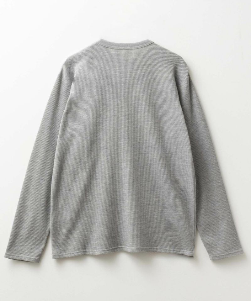 [期間限定価格]NAVY  ワッフルクルーネック長袖Tシャツ メンズ商品画像-12