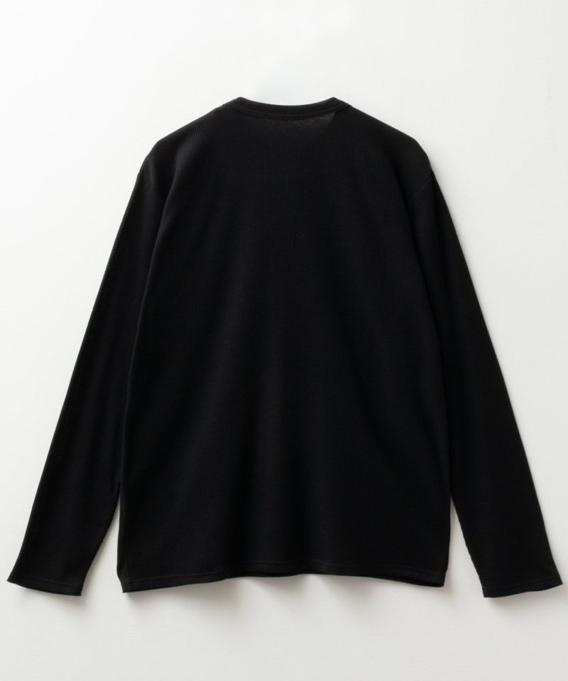 [期間限定価格]NAVY  ワッフルクルーネック長袖Tシャツ メンズ商品画像-14