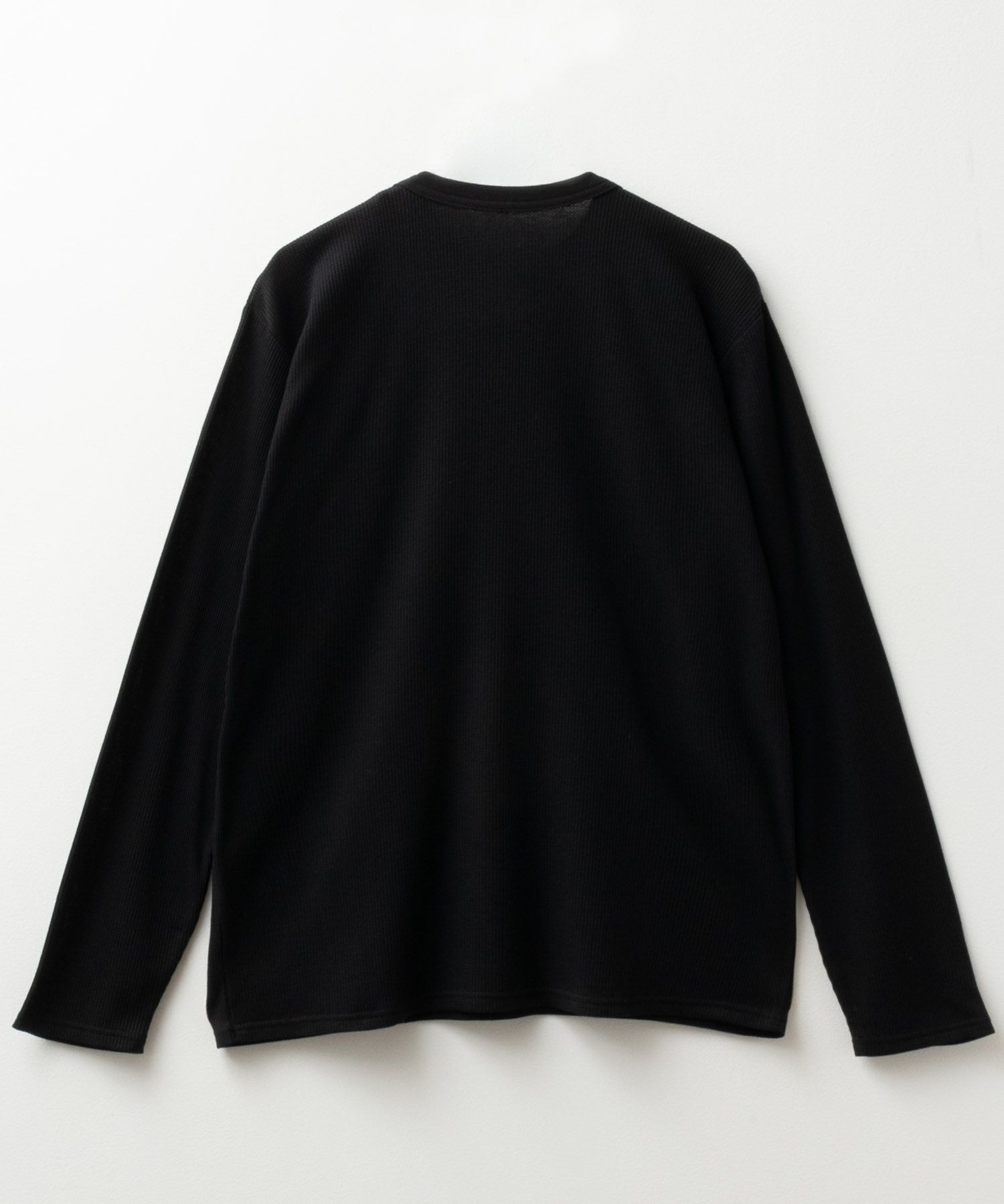 [期間限定価格]NAVY  ワッフルクルーネック長袖Tシャツ メンズ商品画像-14