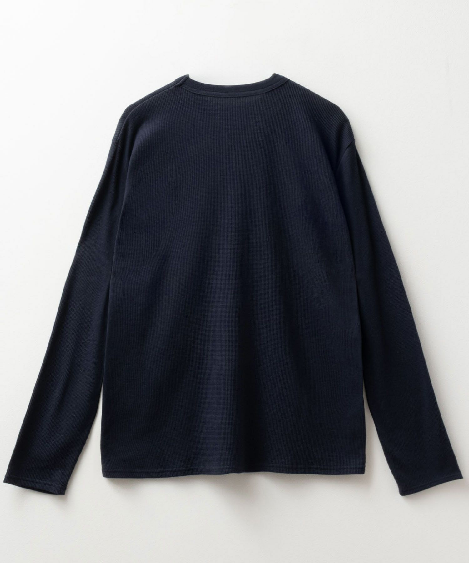 [期間限定価格]NAVY  ワッフルクルーネック長袖Tシャツ メンズ商品画像-16