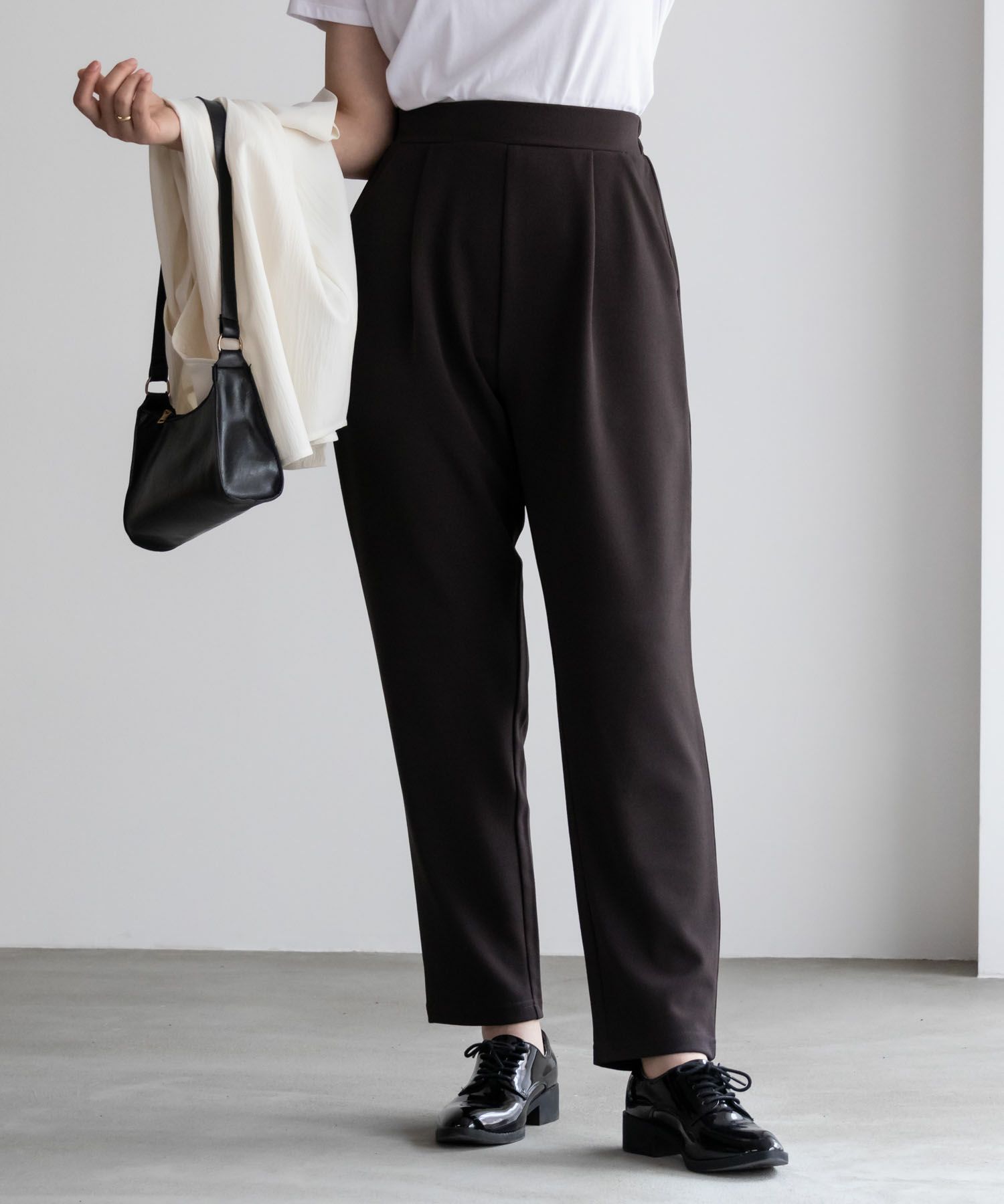 NAVY ジョーゼットテーパードパンツ レディース