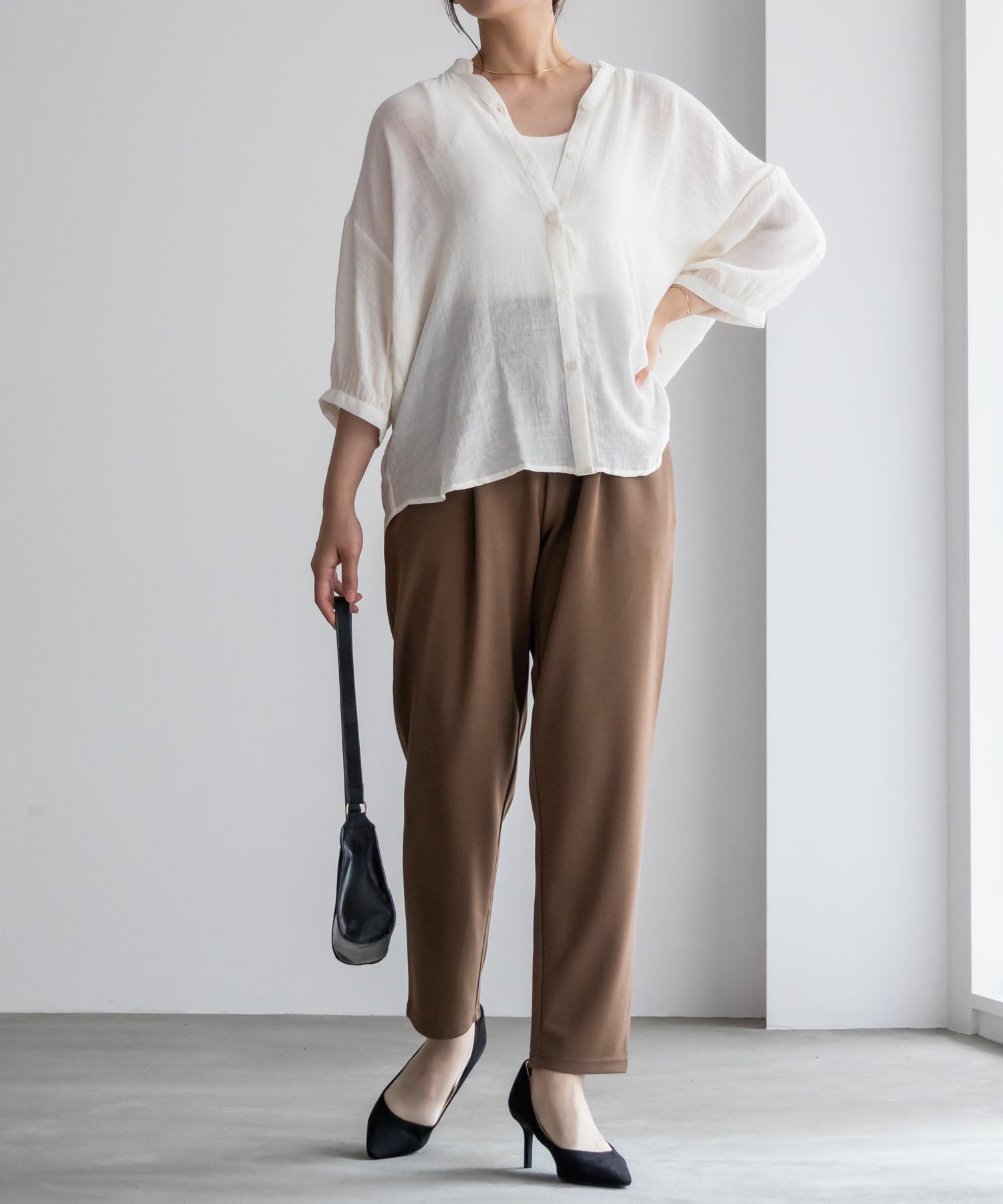 NAVY  ジョーゼットテーパードパンツ レディース商品サムネイル-6