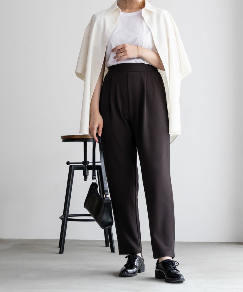 NAVY  ジョーゼットテーパードパンツ レディース商品画像-10