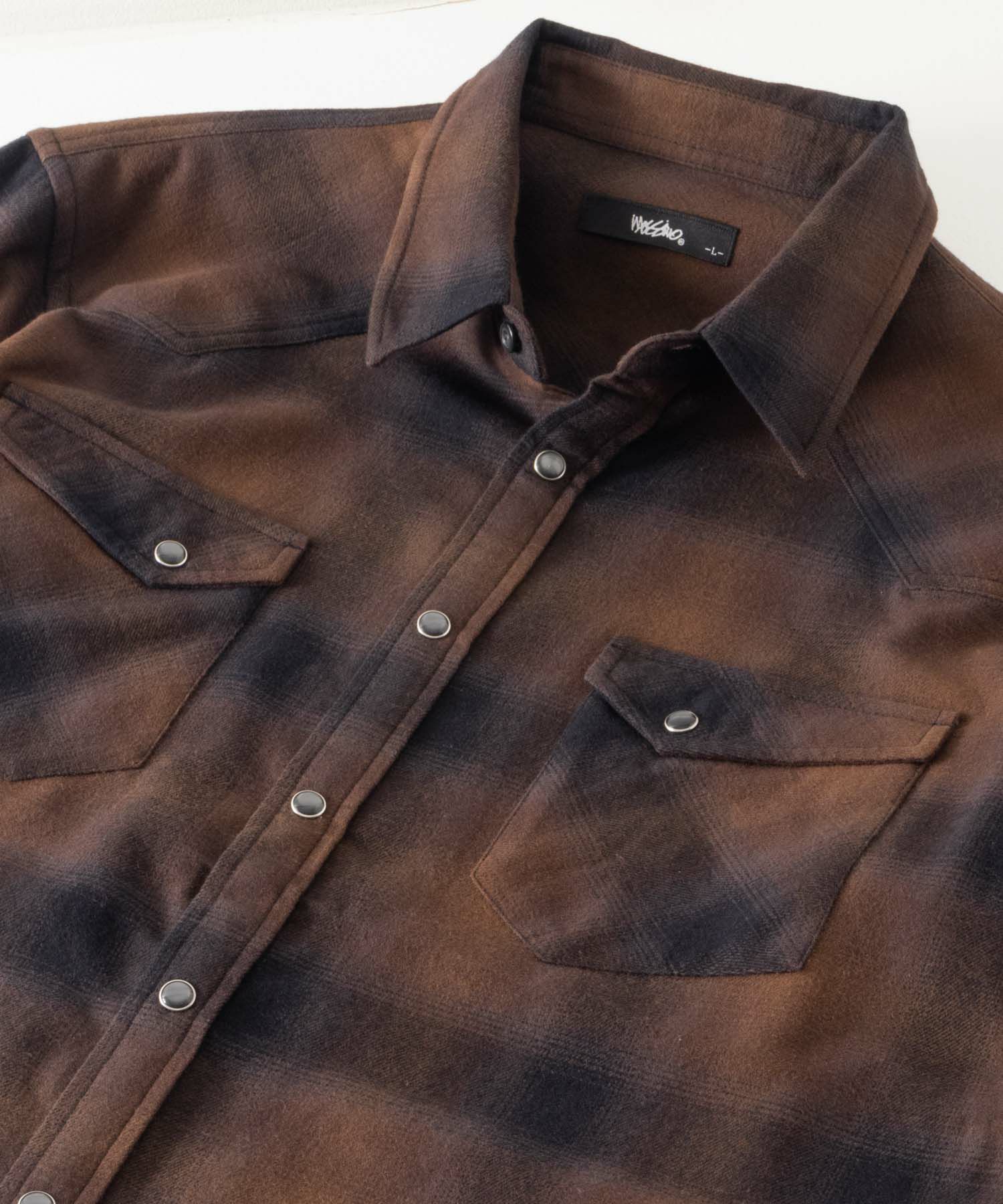 MOSSIMO オンブレチェックシャツ メンズ