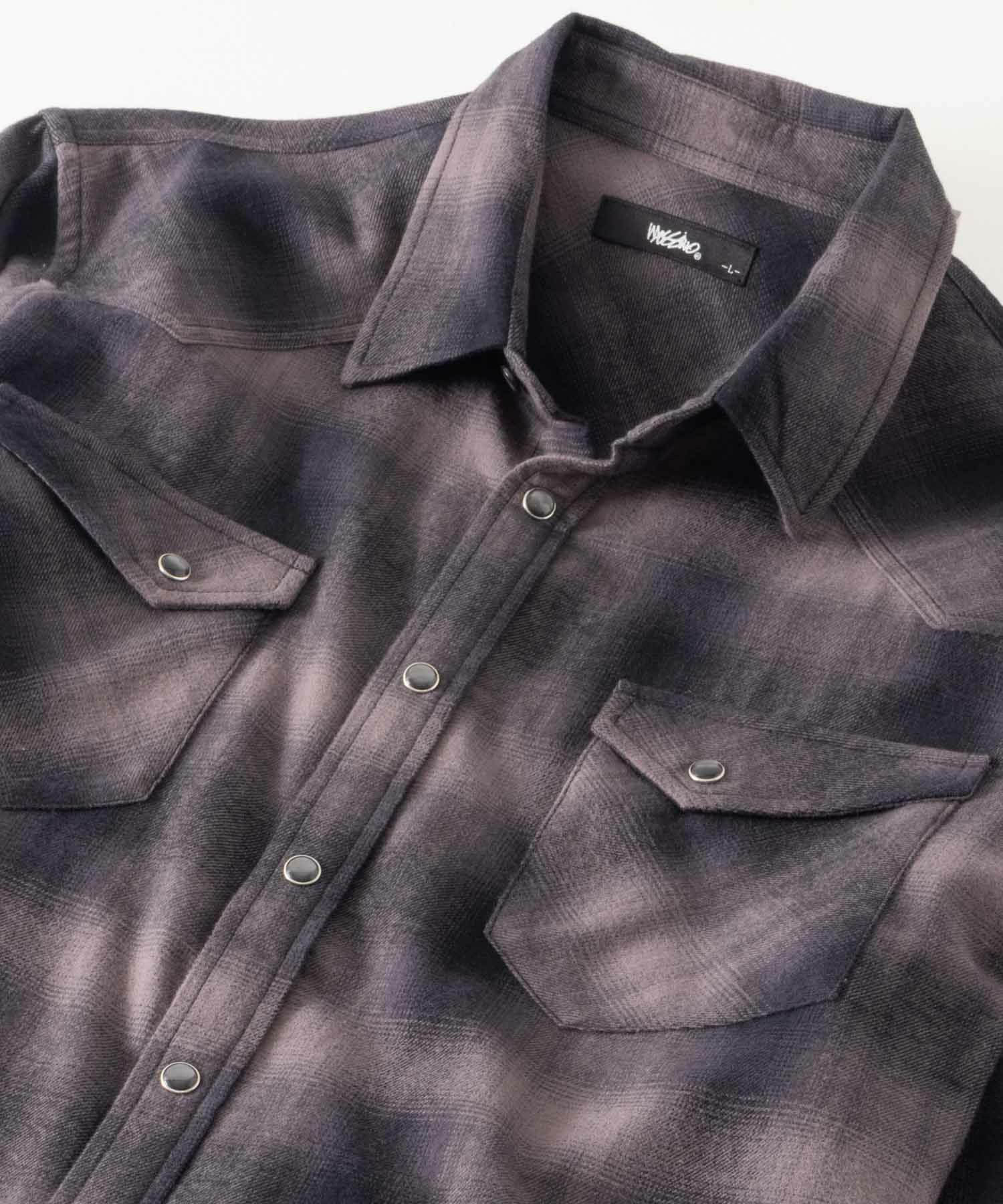 MOSSIMO オンブレチェックシャツ メンズ