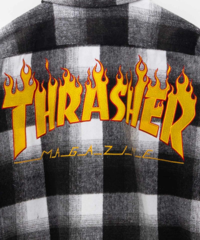 [期間限定価格]THRASHER  バック刺繍ルーズサイズネルチェックシャツ メンズ商品画像-9