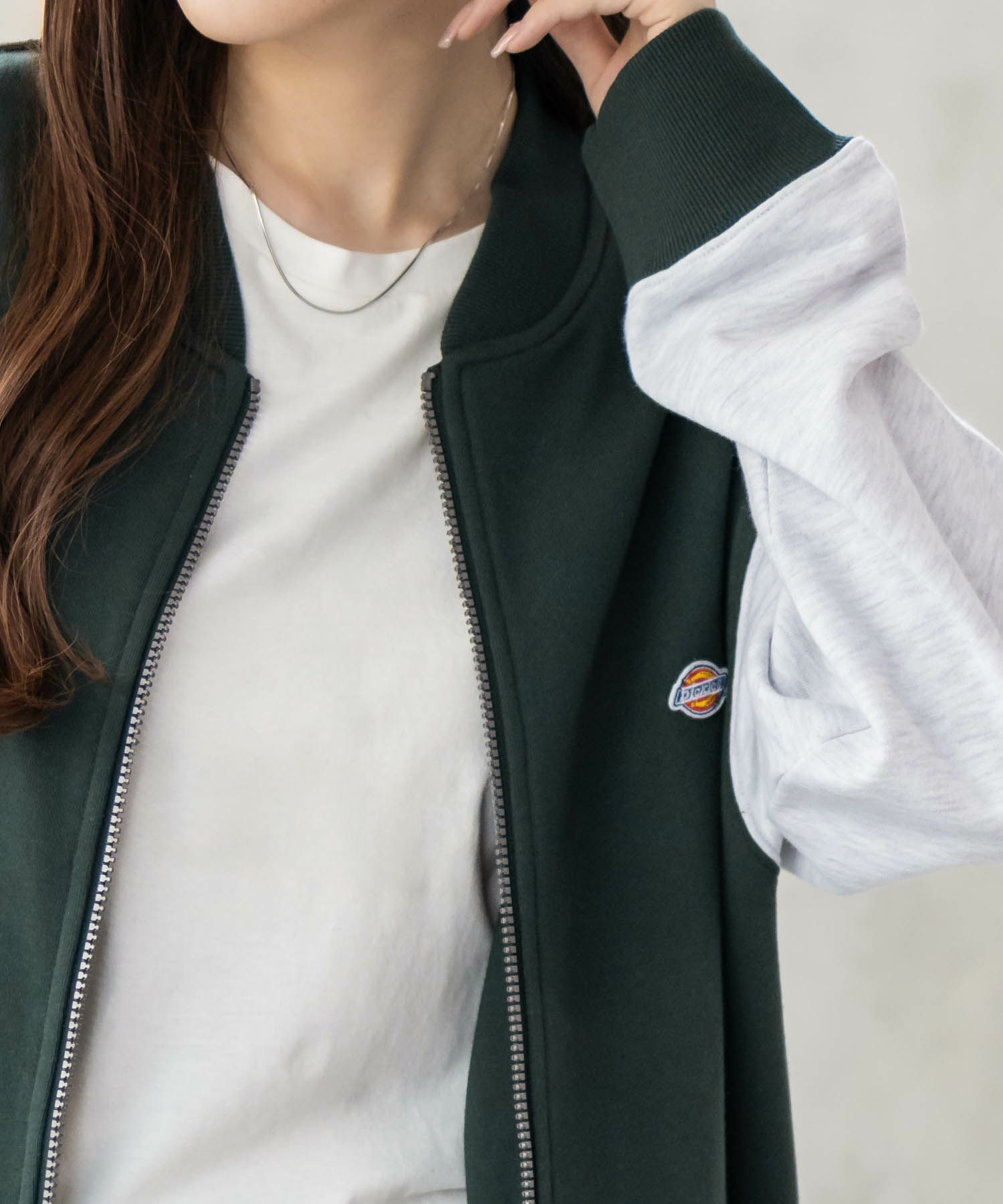 Dickies 裏毛ジップアップスタジアムジャケット メンズ商品サムネイル-11