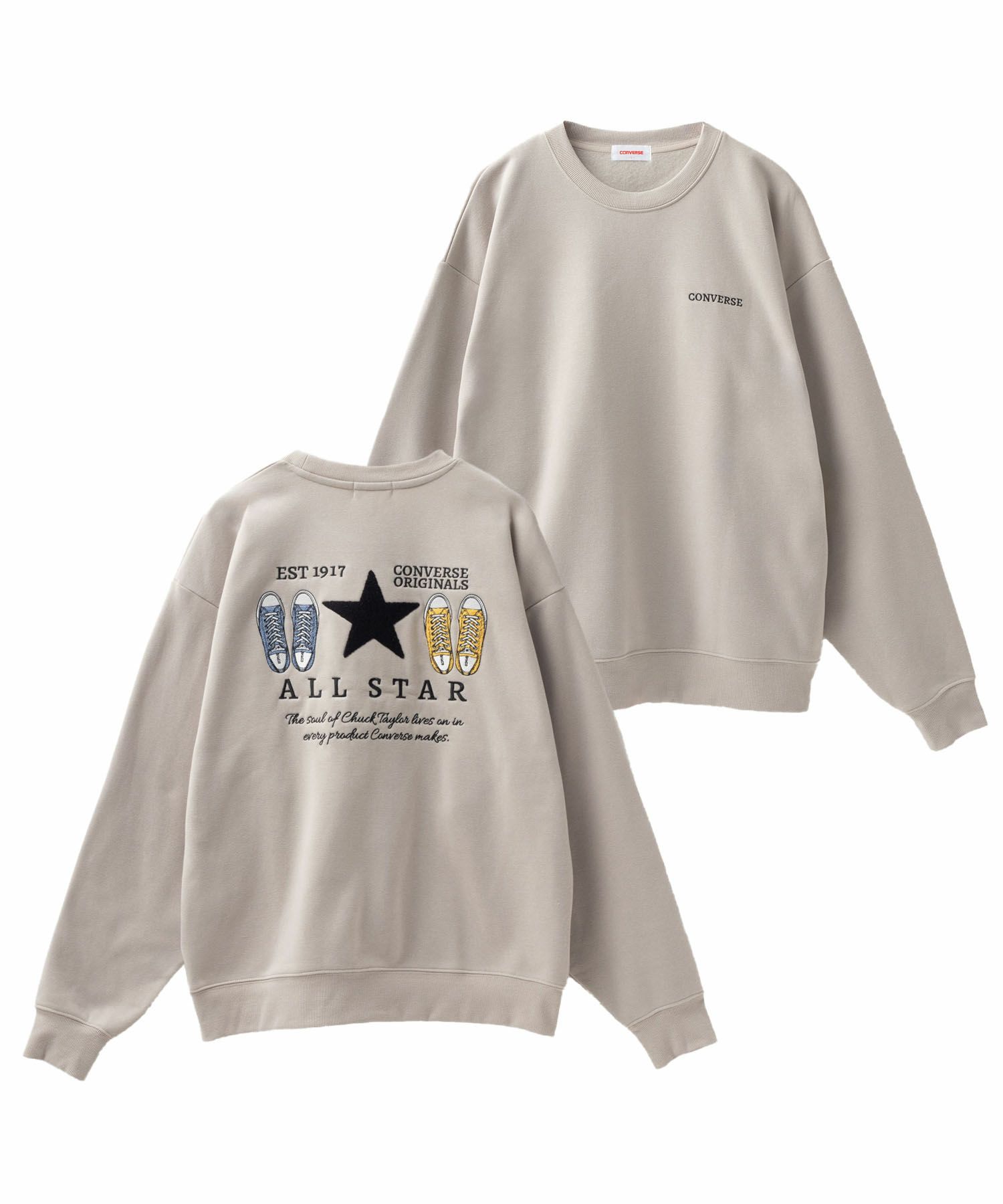 CONVERSE  バックサガラ刺繍クルーネックトレーナー メンズ商品サムネイル-1