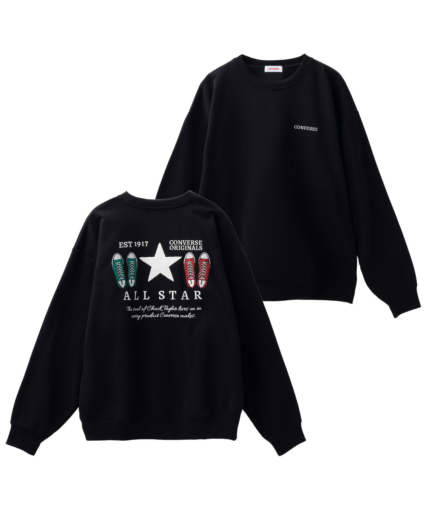 CONVERSE  バックサガラ刺繍クルーネックトレーナー メンズ商品サムネイル-4