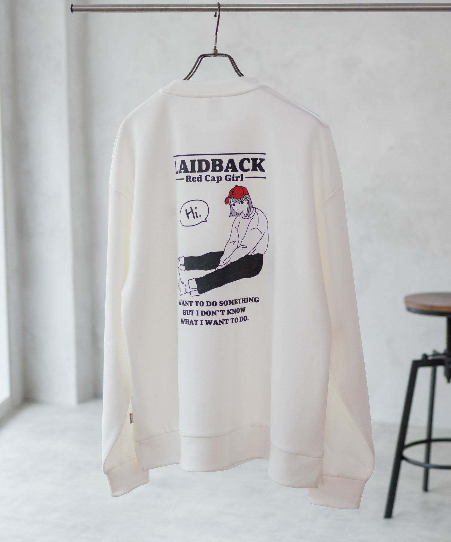 RED CAP GIRL  ポンチ素材 バックプリントクルーネックトレーナー メンズ商品サムネイル-3