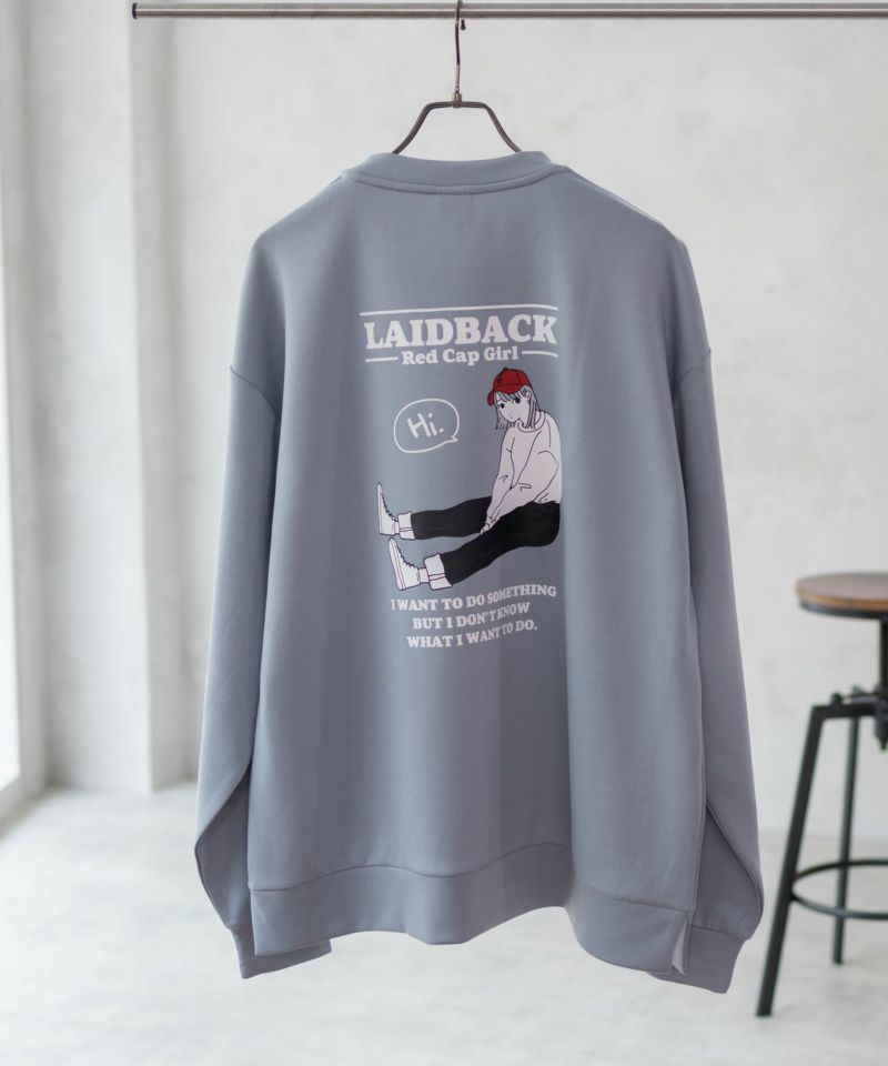 RED CAP GIRL  ポンチ素材 バックプリントクルーネックトレーナー メンズ商品画像-5