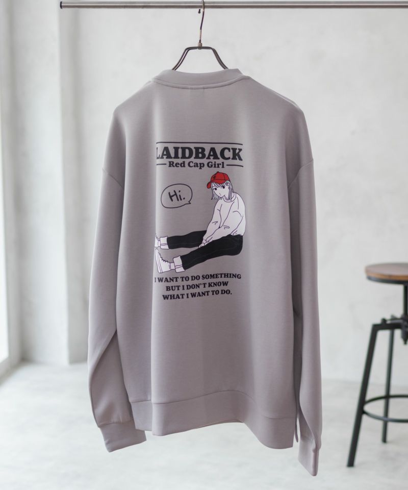 RED CAP GIRL  ポンチ素材 バックプリントクルーネックトレーナー メンズ商品画像-7