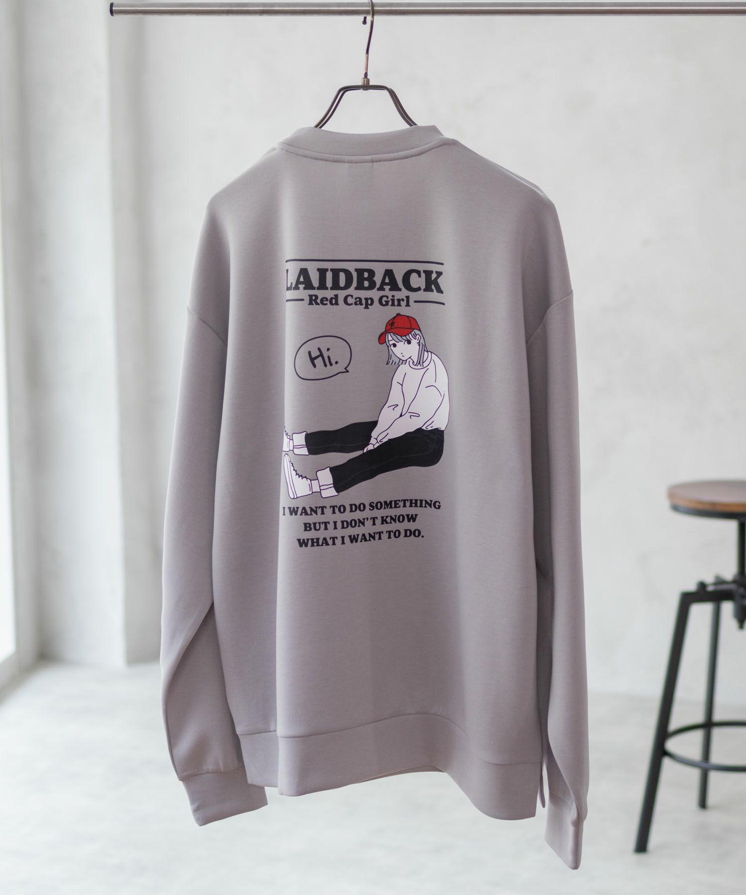 RED CAP GIRL  ポンチ素材 バックプリントクルーネックトレーナー メンズ商品サムネイル-7