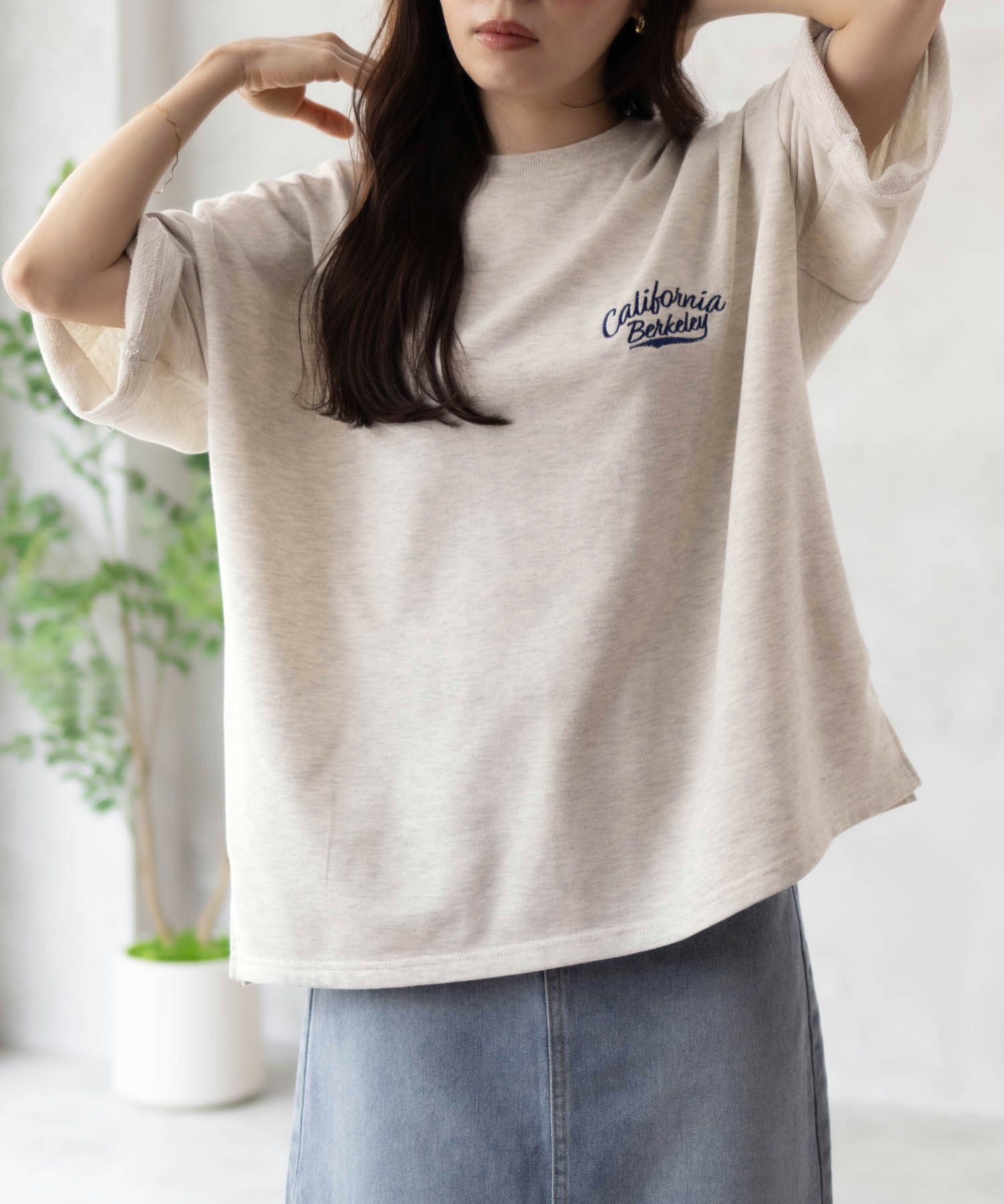 UNDERWRAPS  ロゴ5分袖Tシャツ レディース メール便 対応商品商品画像-2