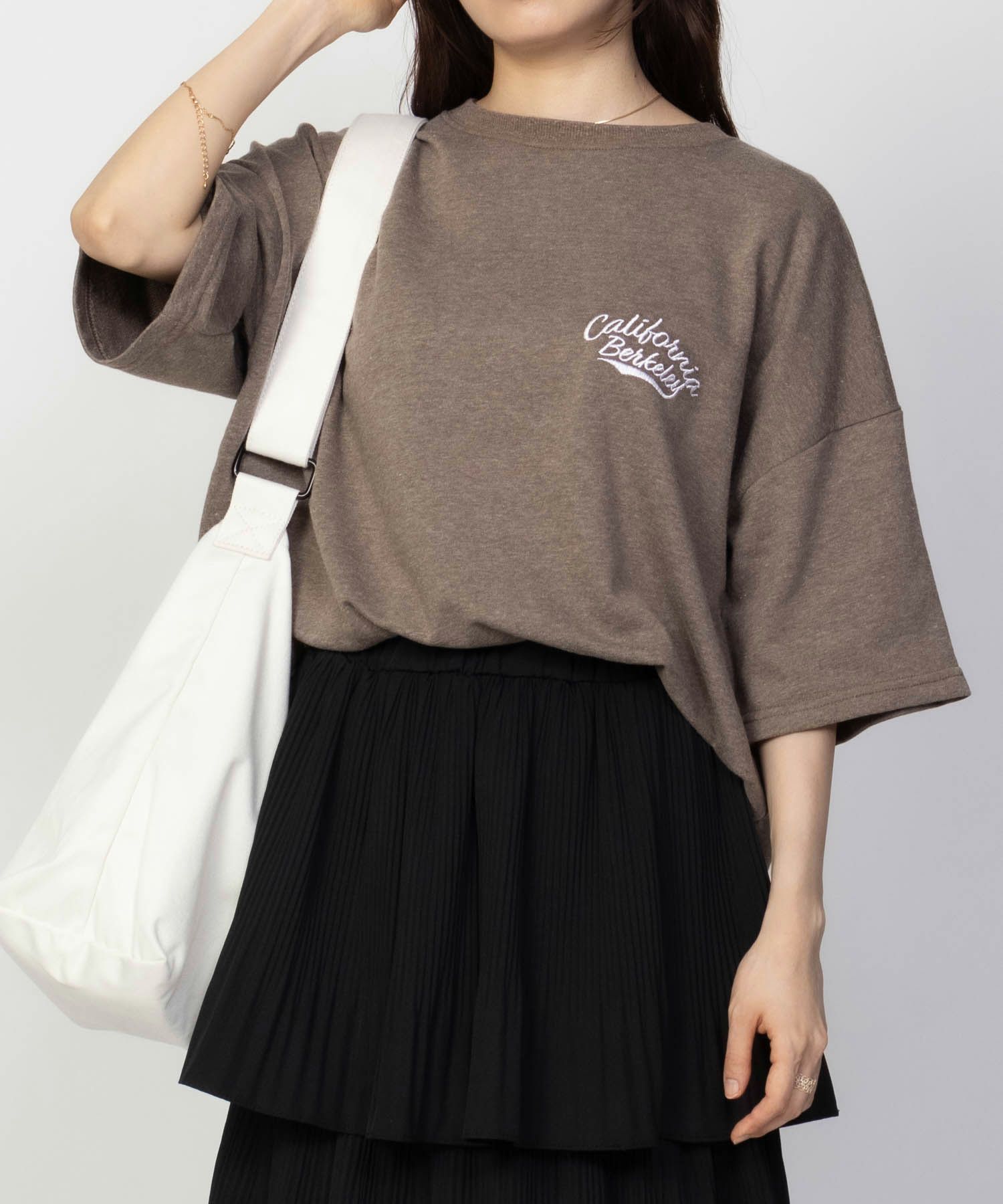 UNDERWRAPS  ロゴ5分袖Tシャツ レディース メール便 対応商品商品画像-6