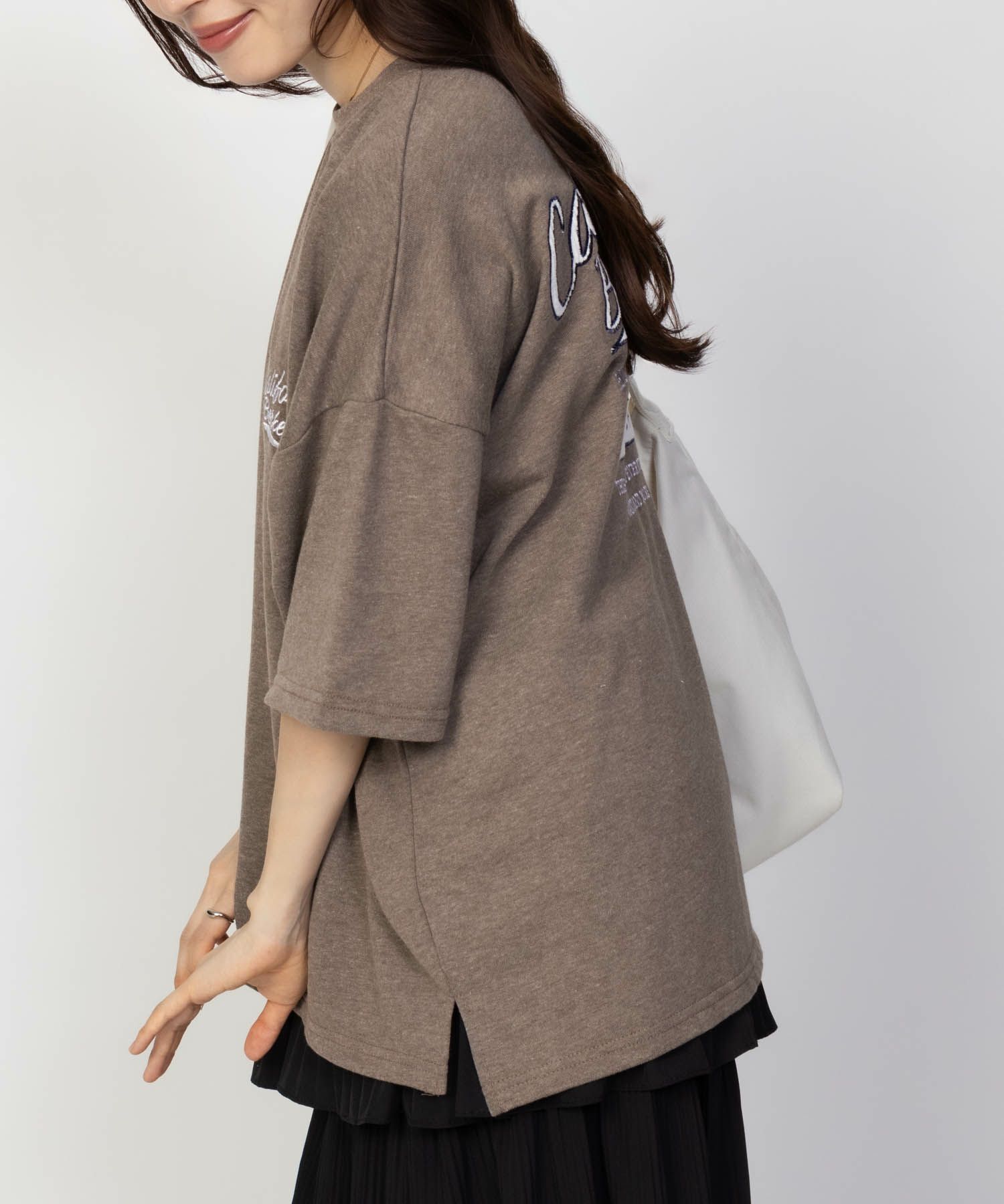 UNDERWRAPS  ロゴ5分袖Tシャツ レディース メール便 対応商品商品画像-7