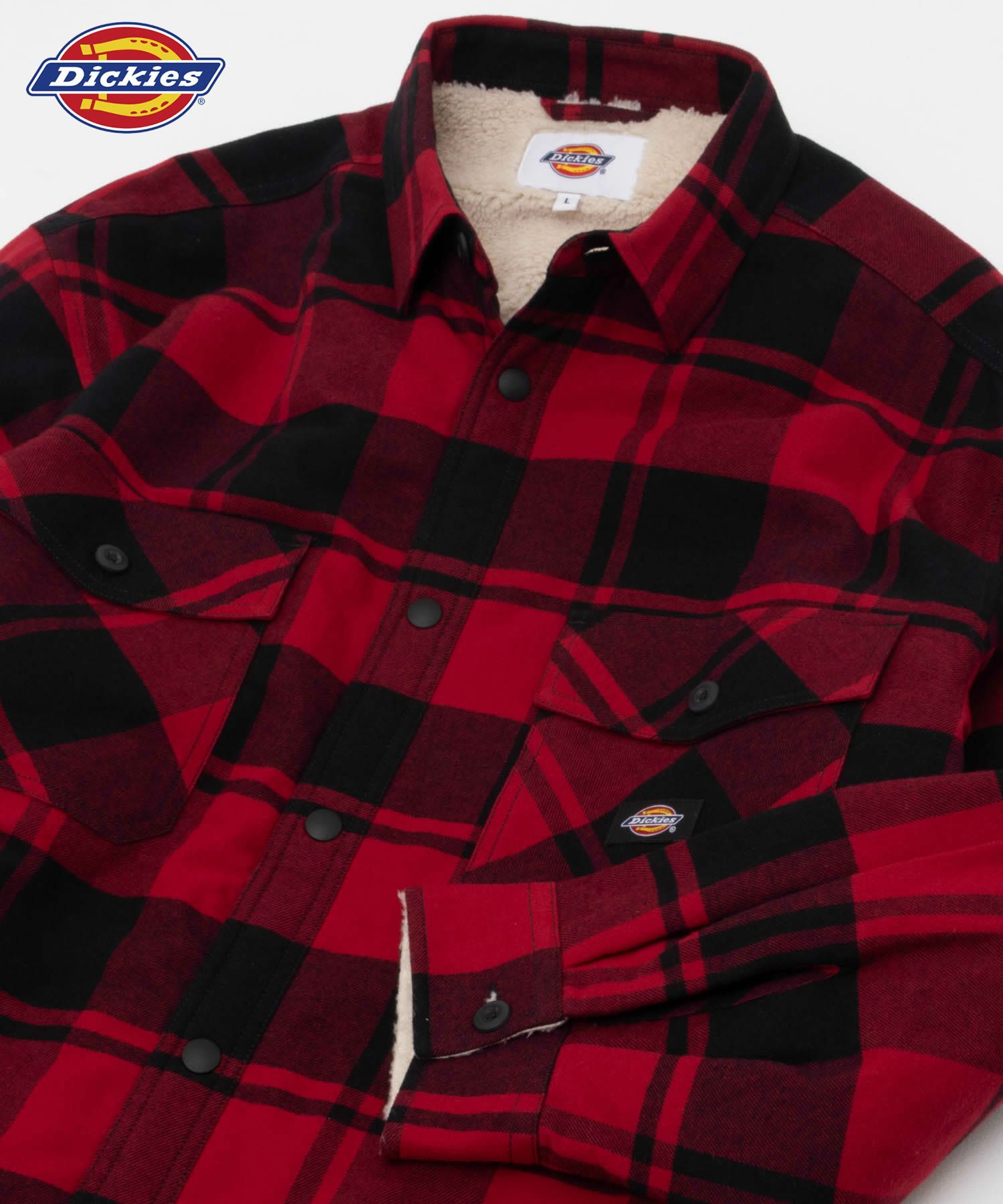 Dickies 裏ボアチェックシャツ メンズ