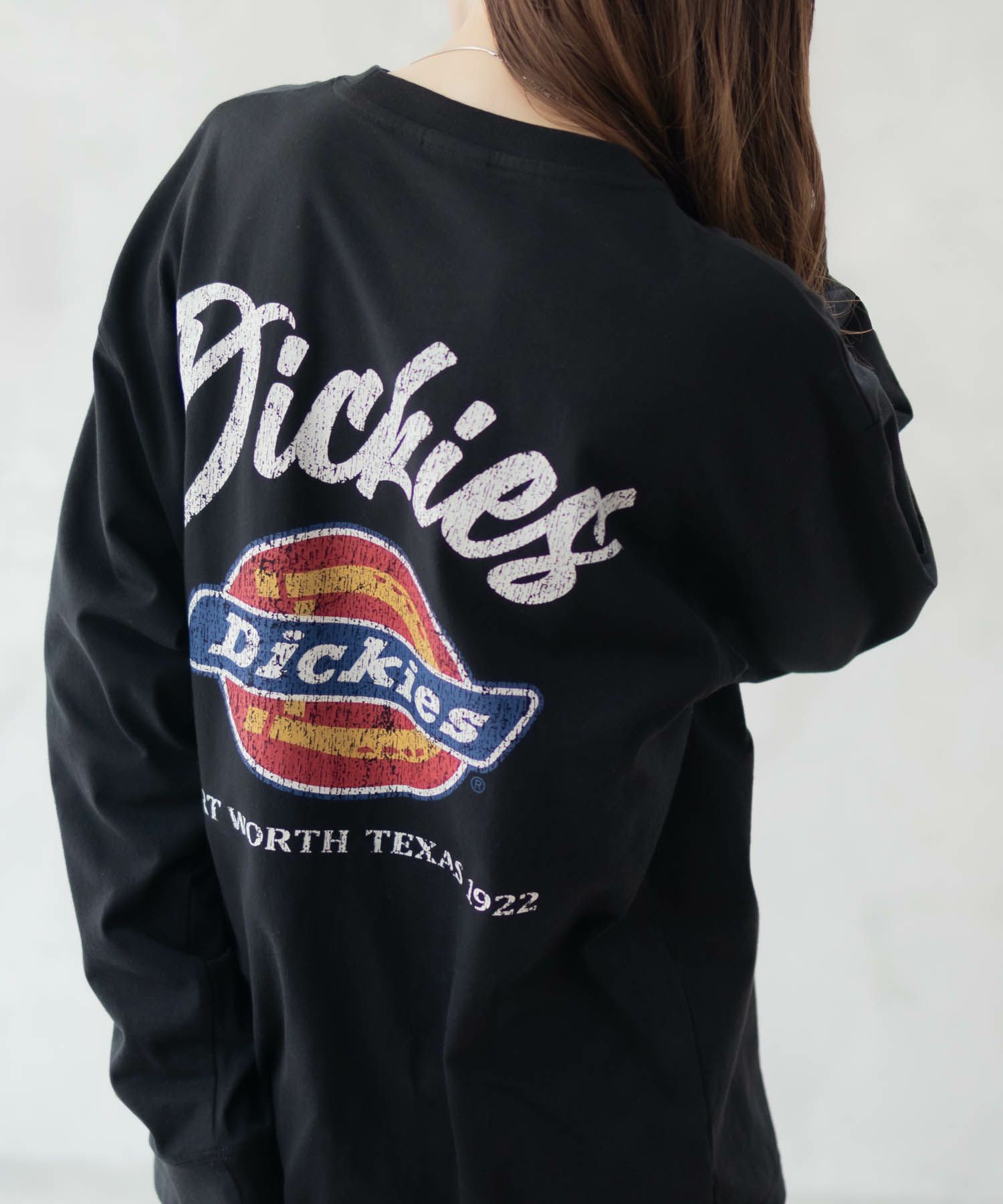 Dickies バックプリント長袖Tシャツ メンズ
