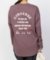 CONVERSE ポンチ素材 バックシューズ刺繍長袖Tシャツ レディース ネコポス 対応商品