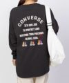 CONVERSE ポンチ素材 バックシューズ刺繍長袖Tシャツ レディース ネコポス 対応商品