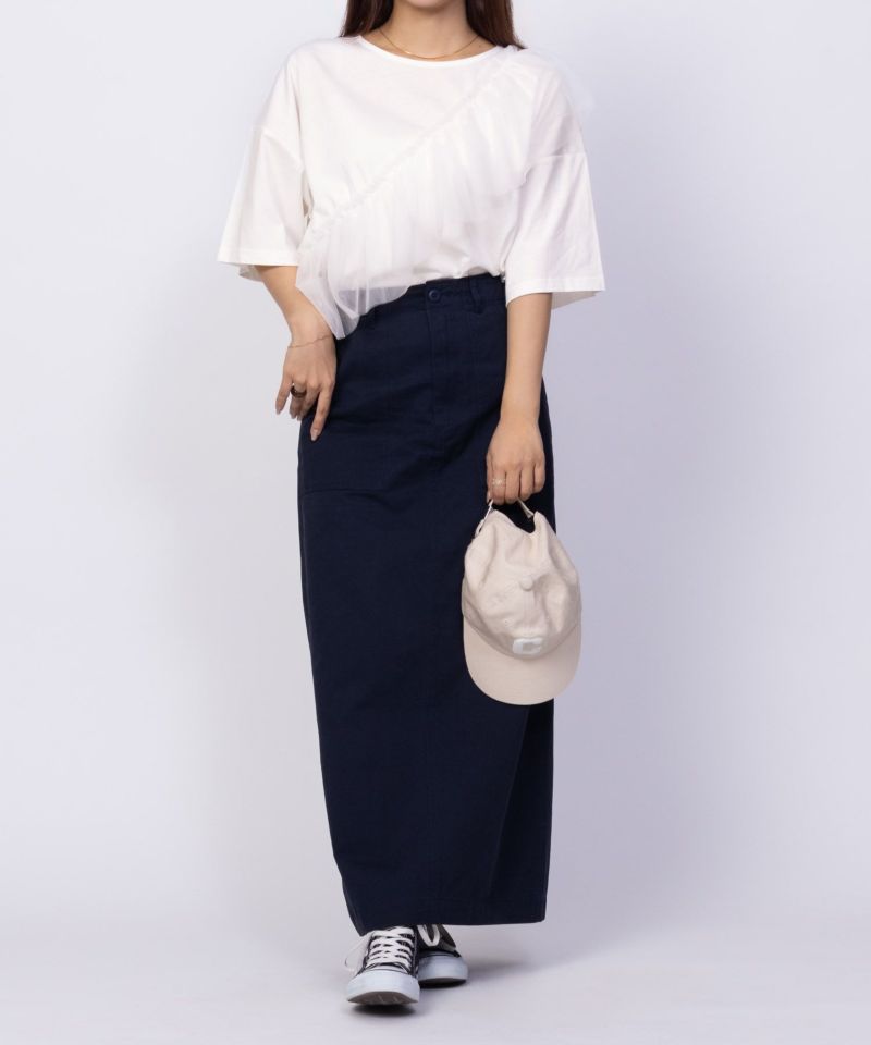 Howdy Marie  身頃チュール5分袖Tシャツ レディース メール便 対応商品商品画像-5