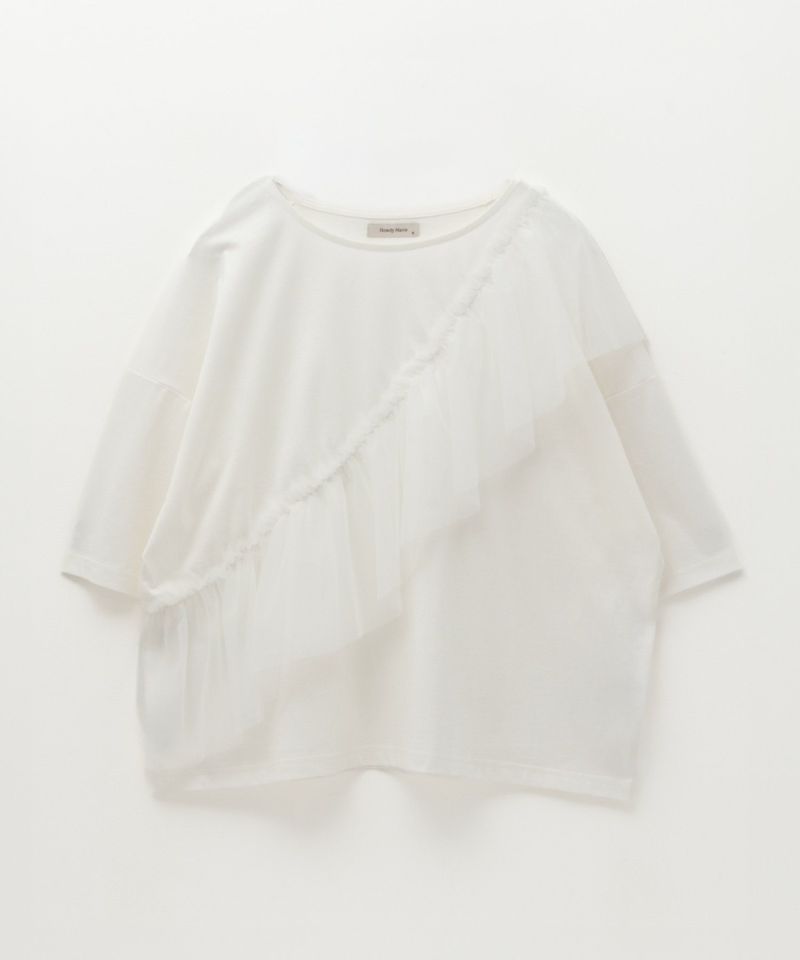 Howdy Marie  身頃チュール5分袖Tシャツ レディース メール便 対応商品商品画像-23