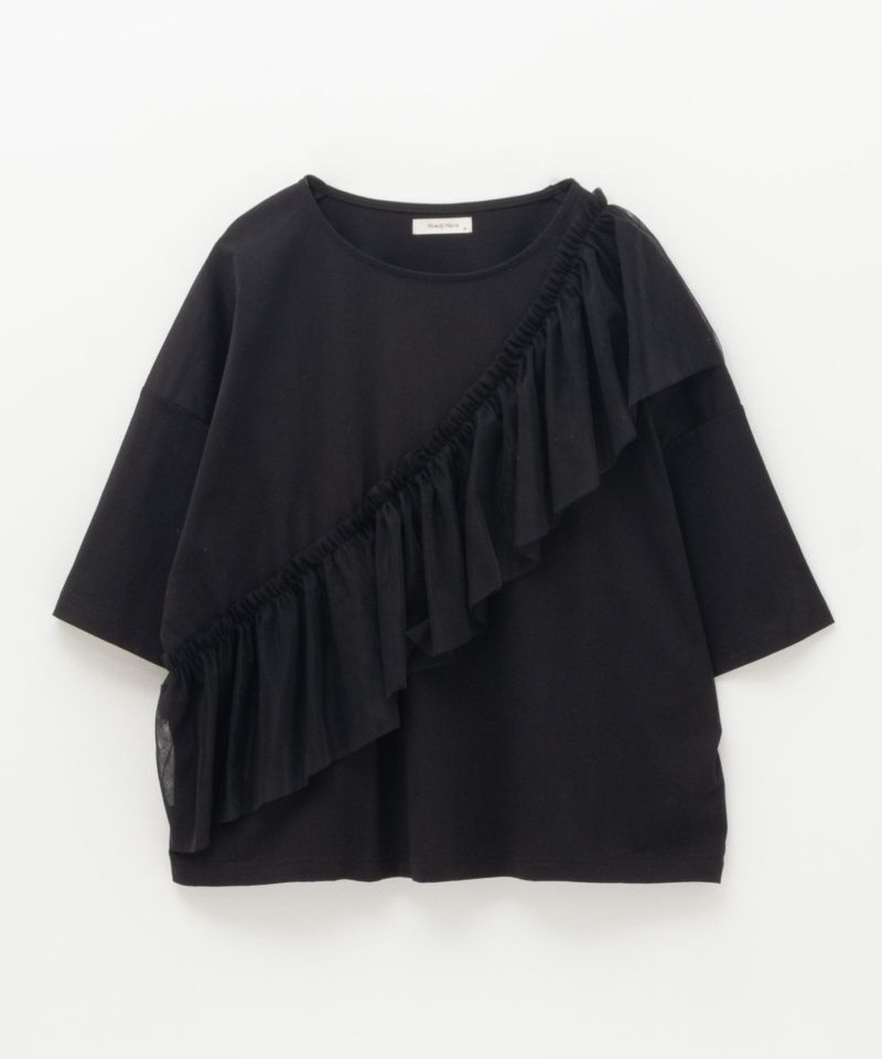 Howdy Marie  身頃チュール5分袖Tシャツ レディース メール便 対応商品商品画像-25