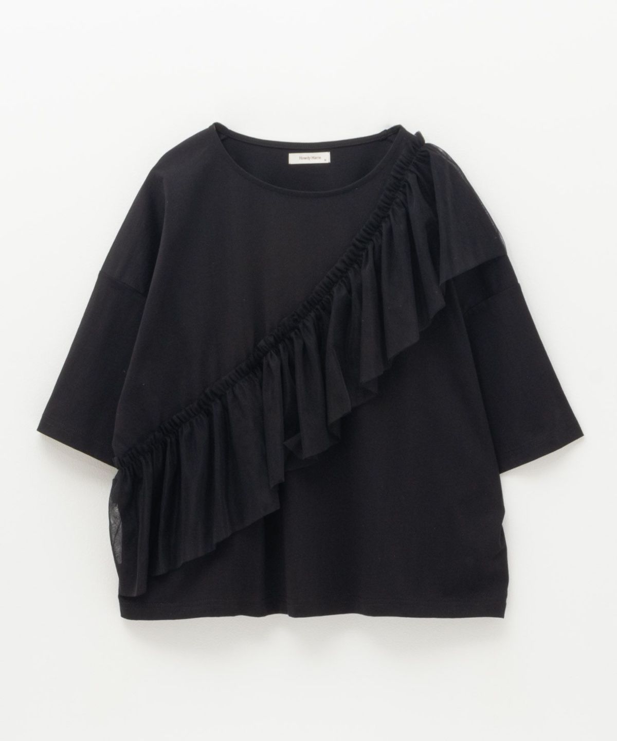 Howdy Marie 身頃チュール5分袖Tシャツ レディース ネコポス 対応商品
