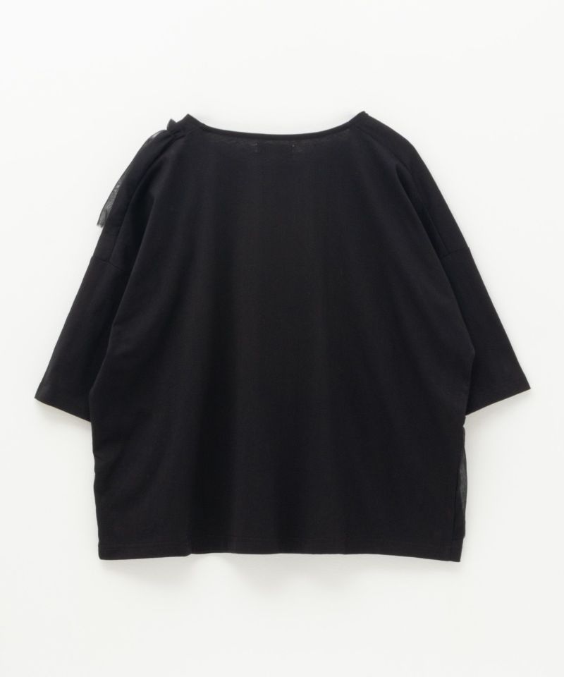 Howdy Marie  身頃チュール5分袖Tシャツ レディース メール便 対応商品商品画像-26