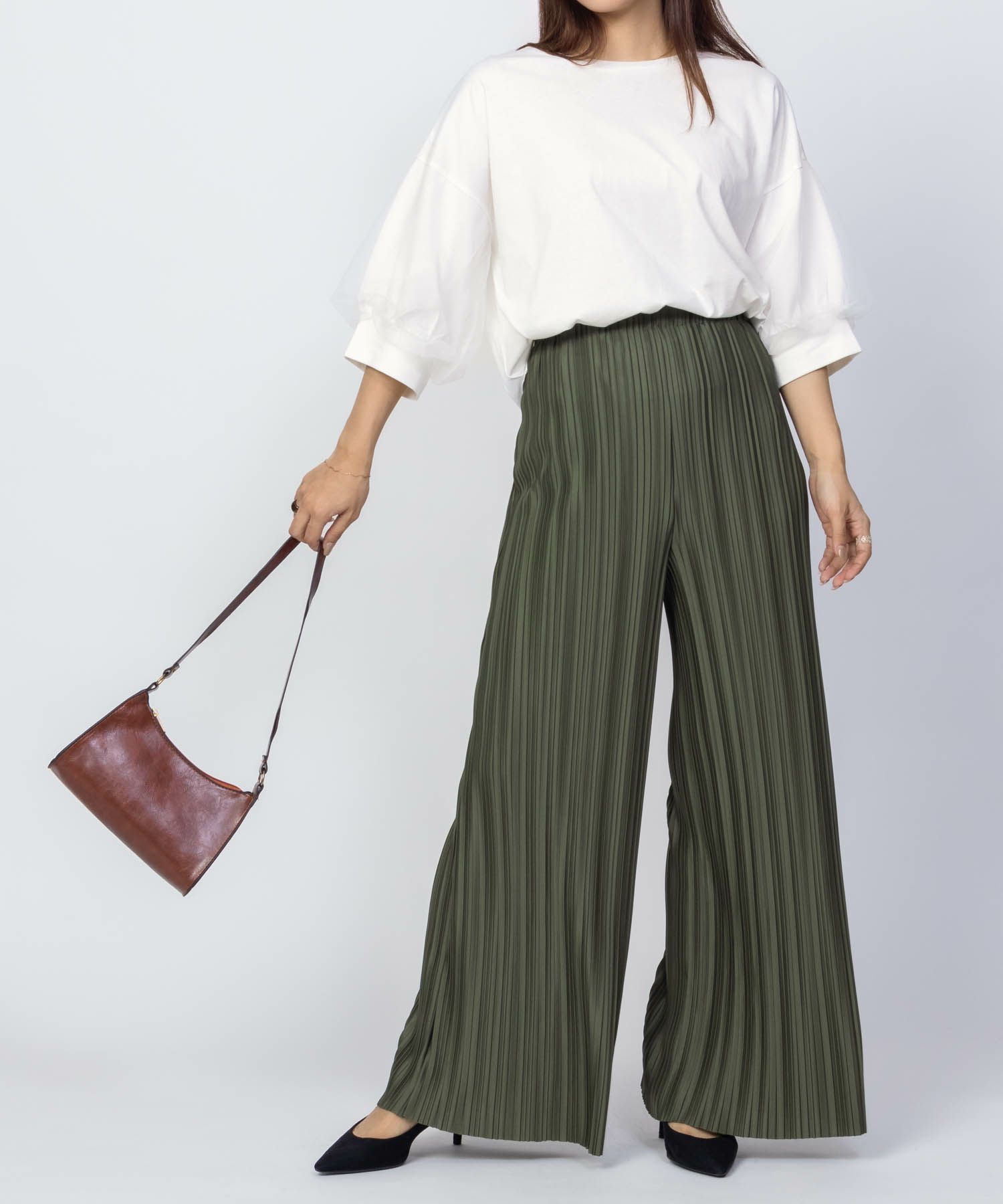 Howdy Marie 袖チュール5分袖Tシャツ レディース ネコポス 対応商品