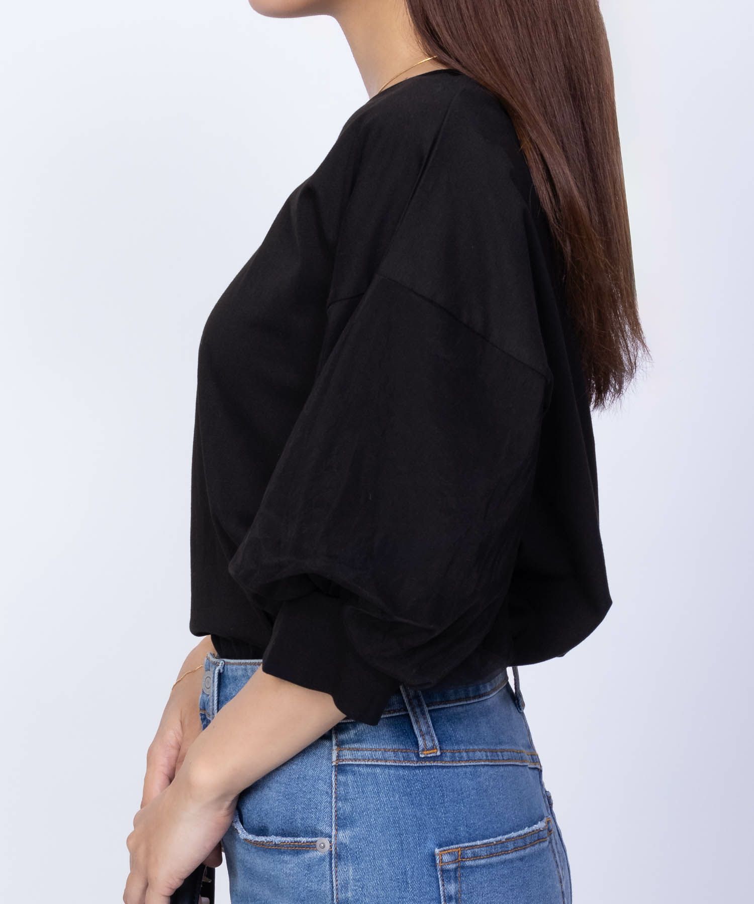 Howdy Marie  袖チュール5分袖Tシャツ レディース メール便 対応商品商品画像-7