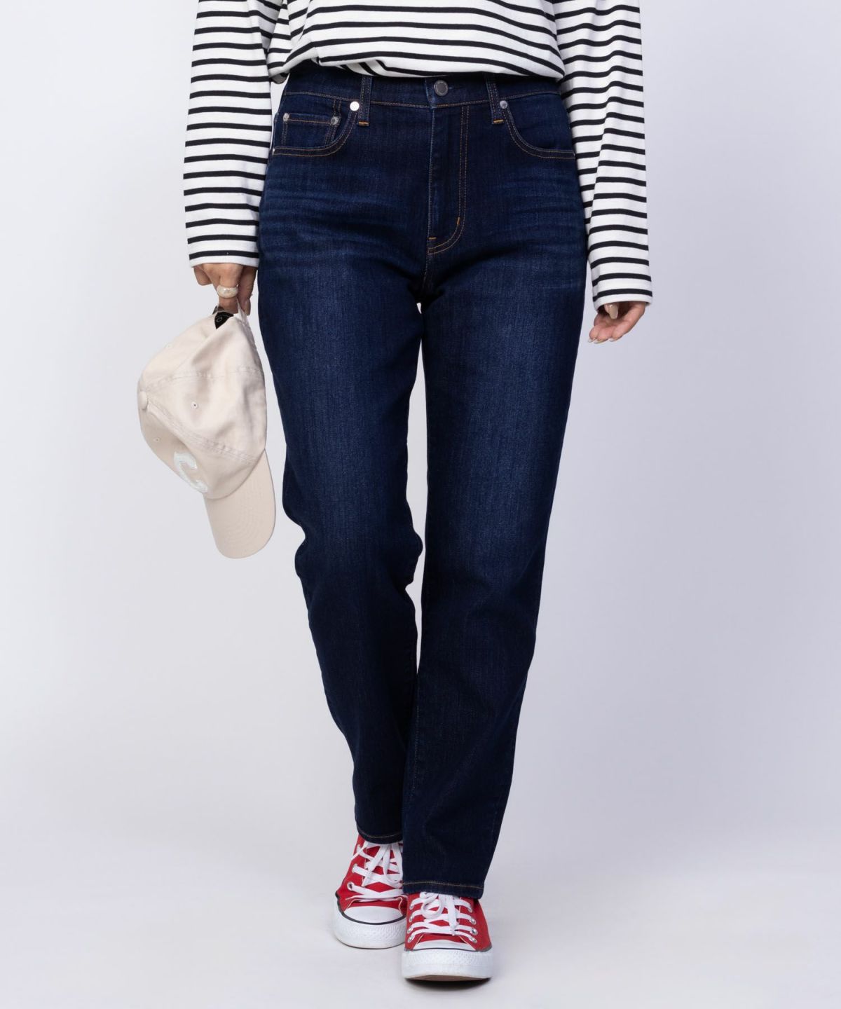 NAVY 毎日はきたくなるデニム「マイデニ」 テーパード レディース