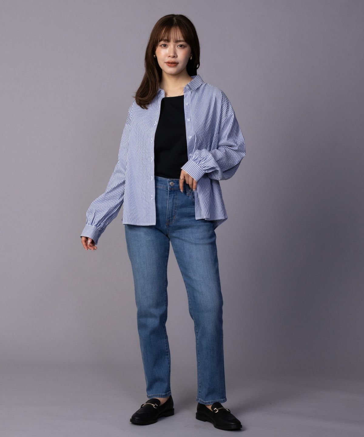 NAVY 毎日はきたくなるデニム「マイデニ」 テーパード レディース