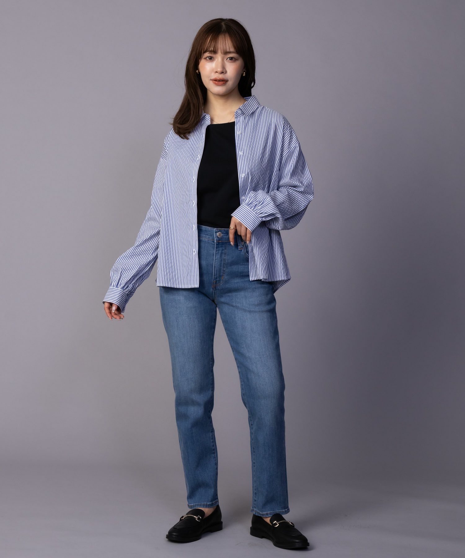 NAVY 毎日はきたくなるデニム「マイデニ」 テーパード レディース