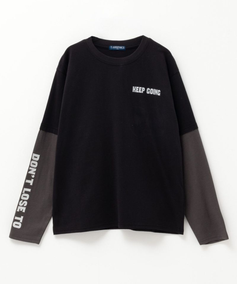 T-GRAPHICS  フェイク袖長袖Tシャツ キッズ ネコポス 対応商品商品画像-1