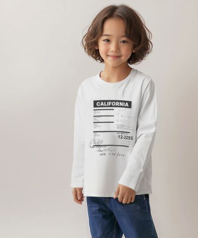 T-GRAPHICS  メッセージ長袖Tシャツ キッズ ネコポス 対応商品