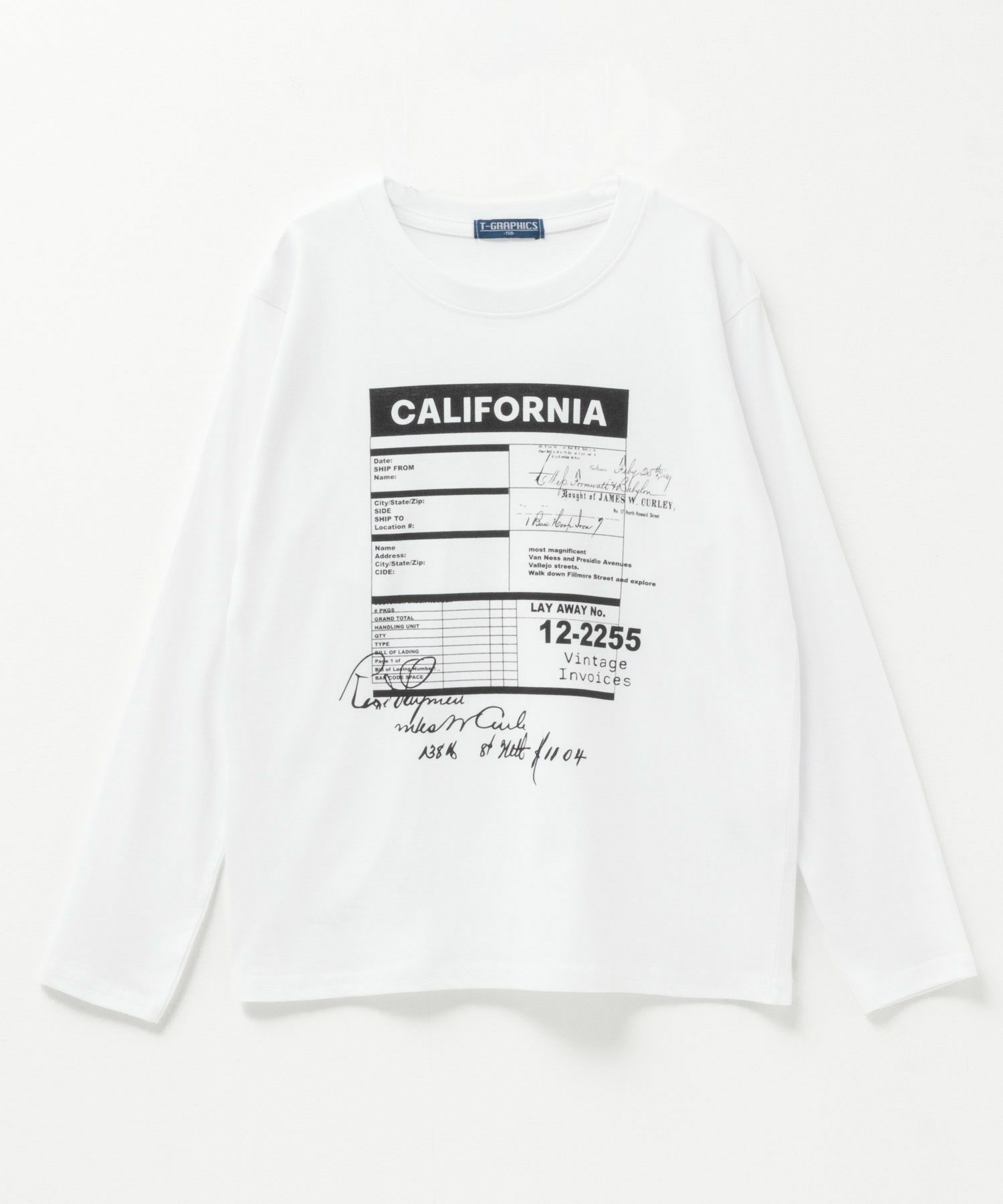 T-GRAPHICS メッセージ長袖Tシャツ キッズ ネコポス 対応商品