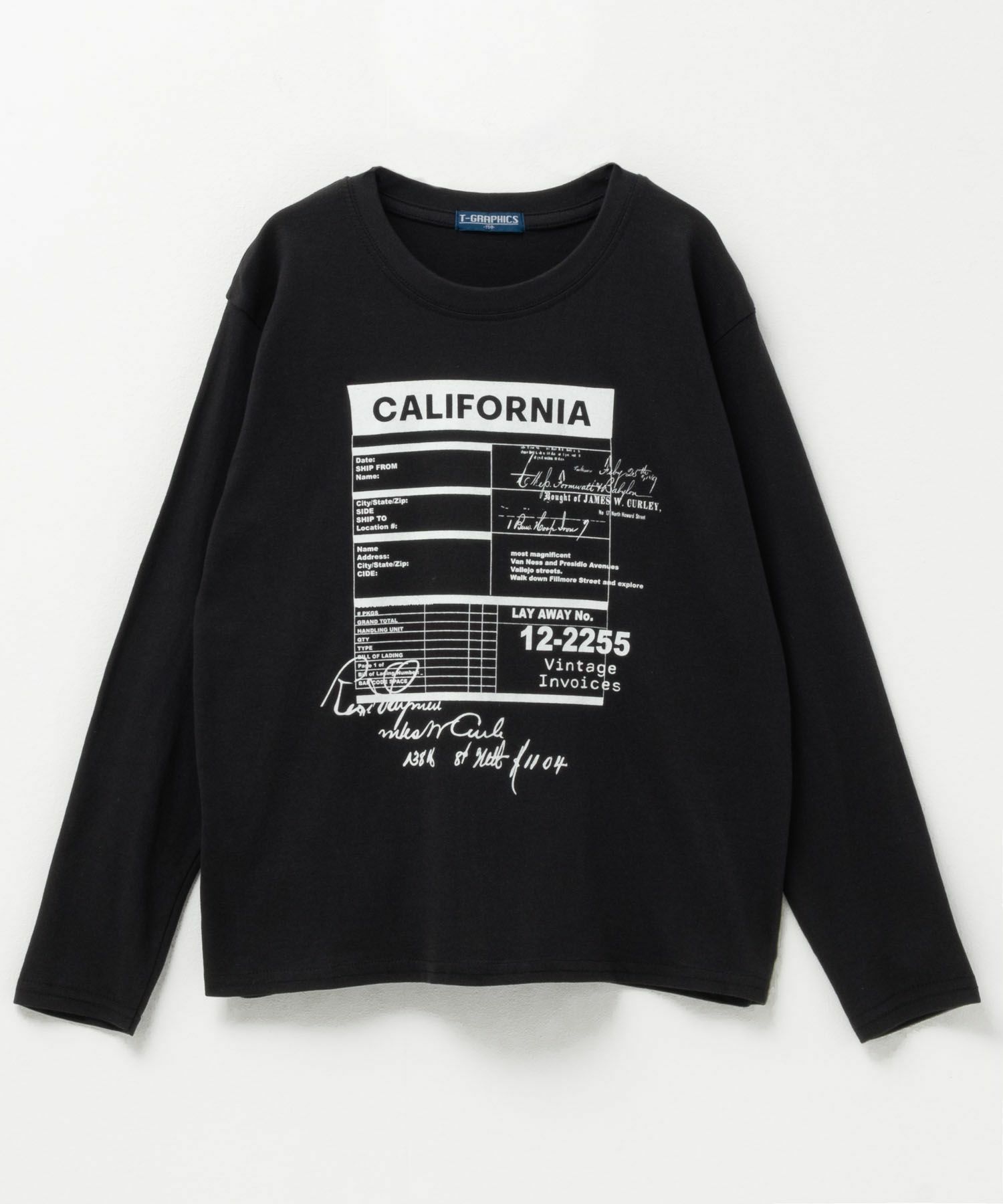 T-GRAPHICS メッセージ長袖Tシャツ キッズ ネコポス 対応商品