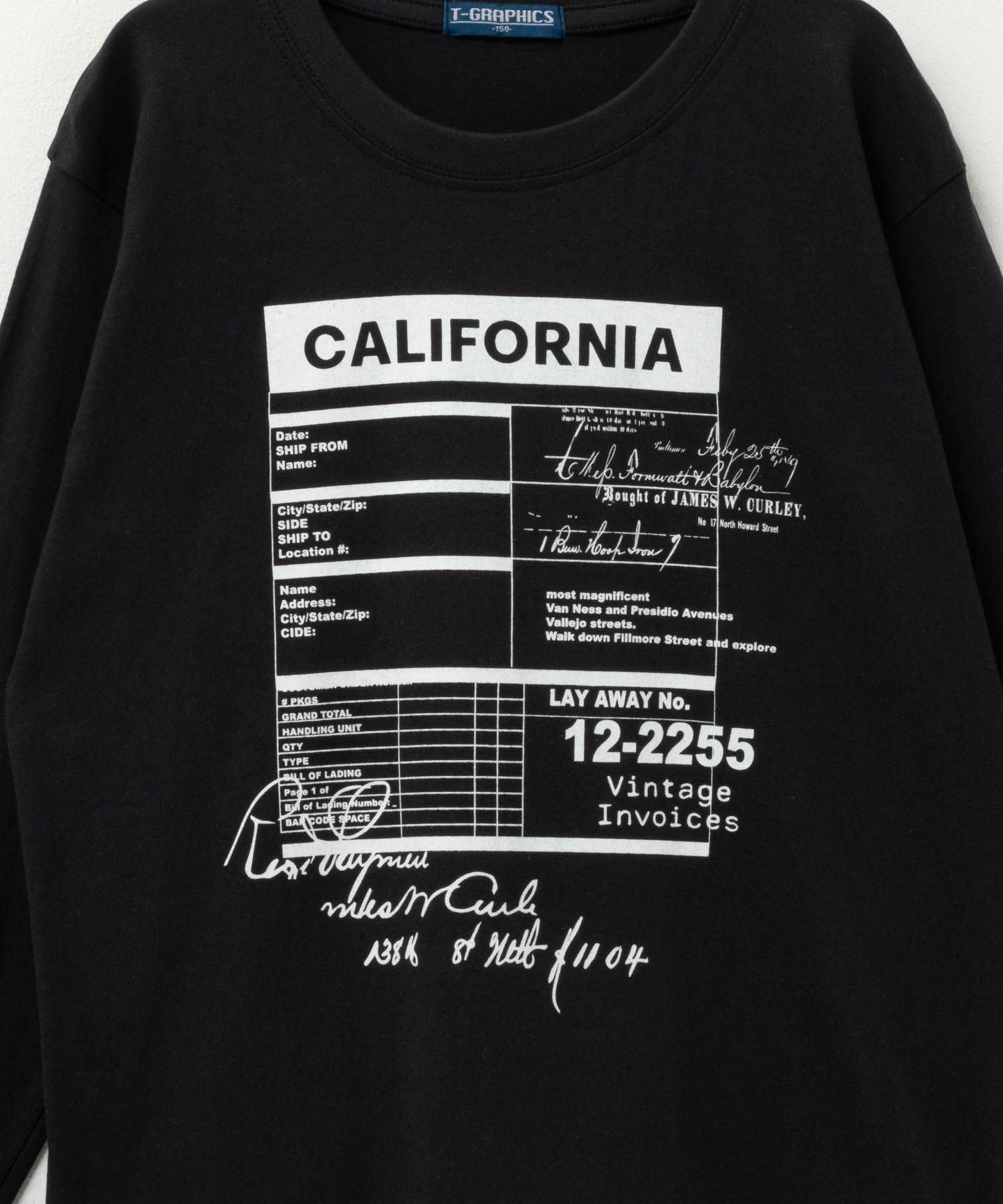 T-GRAPHICS メッセージ長袖Tシャツ キッズ ネコポス 対応商品