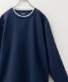 NAVY  時短コーデ ヘリンボーン長袖Tシャツ メンズ商品サムネイル-3