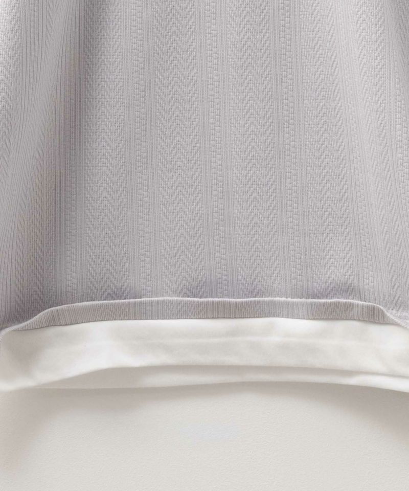 NAVY  時短コーデ ヘリンボーン長袖Tシャツ メンズ商品画像-13